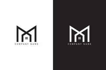 Fotobehang Modern letter MM and Real Estate logo design  © designeralamin