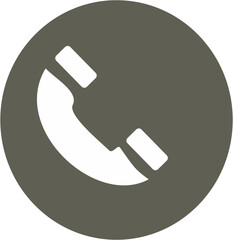 phone icon on round internet button