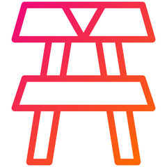 Fototapeta premium Picnic table Vector Icon Design Illustration