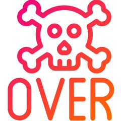 Game over Vector Icon Design Illustration