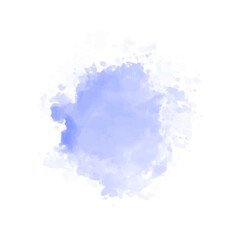 Abstract blue watercolor water splash set on a white background