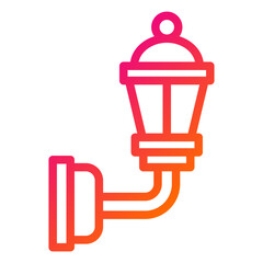 Wall Lamp Vector Icon Design Illustration