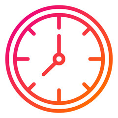 Wall Clock Vector Icon Design Illustration