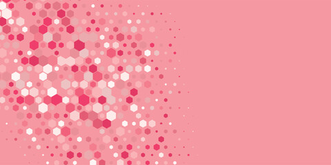 Geometric Multi size Hexagon with multi Color Background