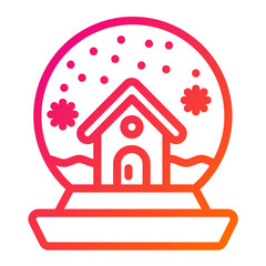 Snow globe Vector Icon Design Illustration
