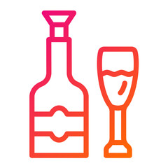 Champange Vector Icon Design Illustration