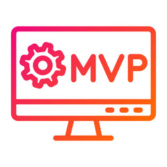 MVP Vector Icon Design Illustration
