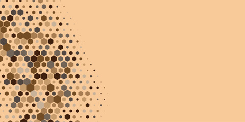 Geometric Multi size Hexagon with multi Color Background