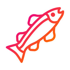 Salmon Vector Icon Design Illustration