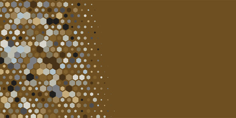 Geometric Multi size Hexagon with multi Color Background