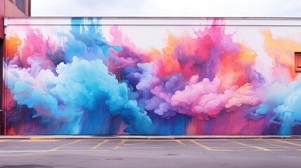 Colorful street art painting 