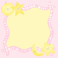 Cute pastel picture frame background