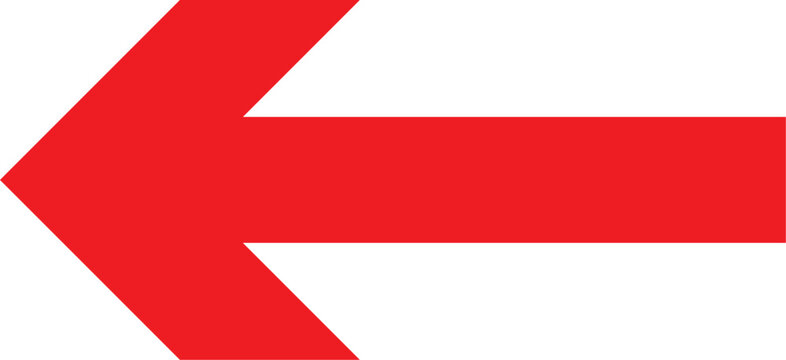 Red Chevron Arrow Shape