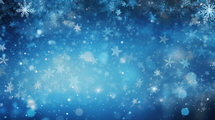 Obraz premium Blue and Azure Winter Wonderland Background