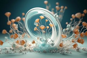 beautiful fertility concept in 3d rendering
