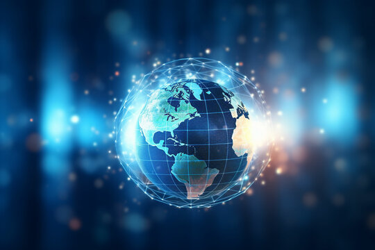 a futuristic sphere with a city in the background