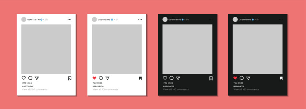 Rawalpindi, Pakistan - October 3, 2023. Instagram feed post frame mockup design. Instagram Post Feed vector mockup template.