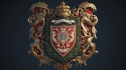 coat of arms a heraldry design.Generative AI