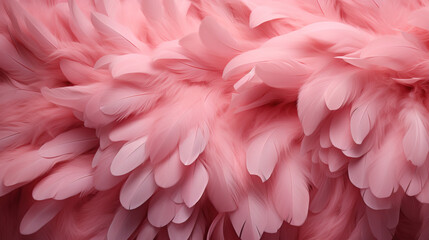 pink feathers background ai generated