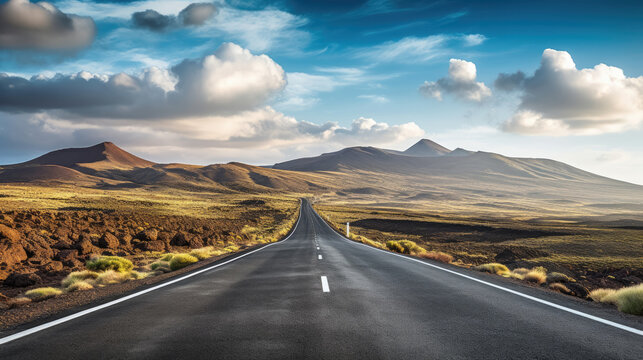 Image related to unexplored road journeys and adventures.Road through the scenic landscape to the destination