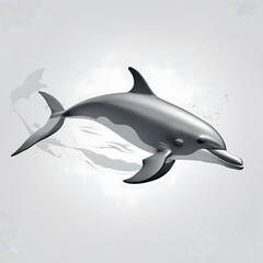 Fototapeta premium Dolphin illustration Ai Generative