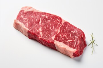 fresh steak isolated on white.