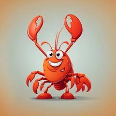 Lobster illustration Ai Generative