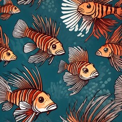 Lionfish illustration Ai Generative
