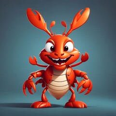 Lobster illustration Ai Generative