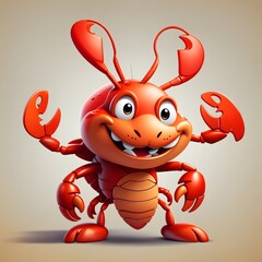 Lobster illustration Ai Generative