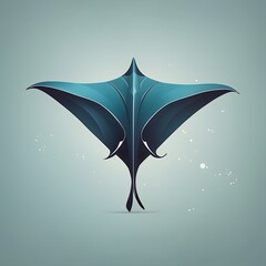 Manta ray illustration Ai Generative