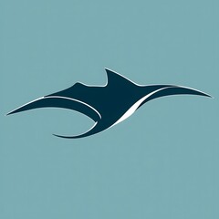 Manta ray illustration Ai Generative