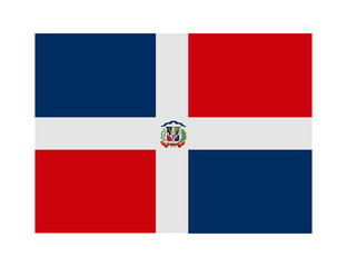 flag of dominican rep on transparent background