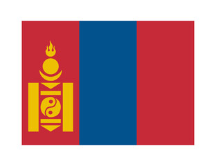 Naklejka premium flag of mongolia on transparent background