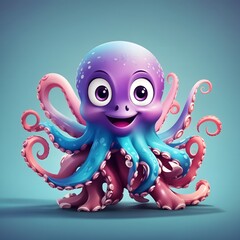 Octopus illustration Ai Generative