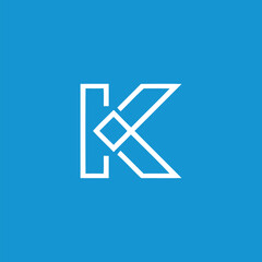 Alphabet letter K Unique Logo Design