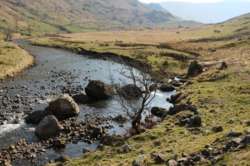 the river in the mountains