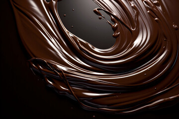 Generative AI illustration of chocolate background with wave movements