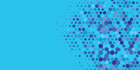 Geometric Multi size Hexagon with multi Color Background