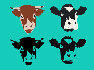 Cow Busts Vector