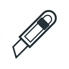 Stationery Knife Icon Vector On Trendy Design