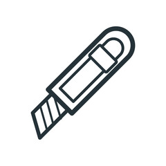 Stationery Knife Icon Vector On Trendy Design