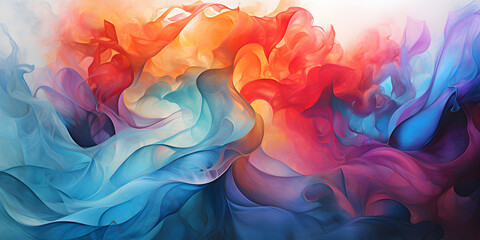 Colors Blend and Meld, Sparking Creative Emotions in a Surreal Visual Symphony