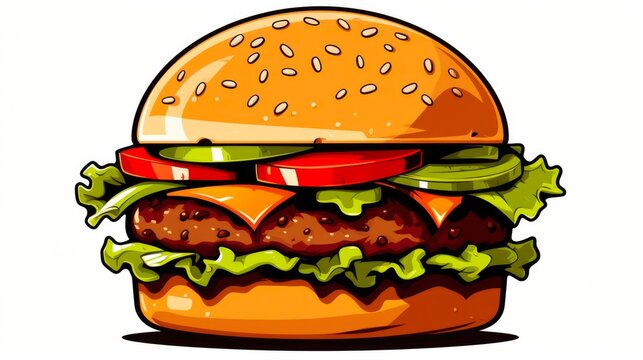 recommend clip art: Burger Silhouette Icon. Black Outline of a Fast Food Hamburger