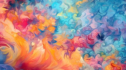 Abstract watercolor background. Hand-drawn illustration. Multicolored background.