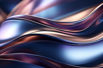 Abstract metallic background with wave texture and pattern