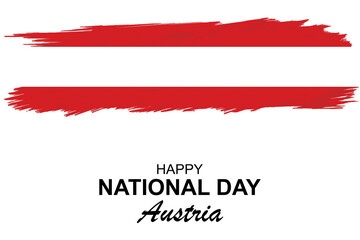 Austria national day banner for independence day anniversary. Flag of Austria and modern geometric retro abstract design. Red and white concept.