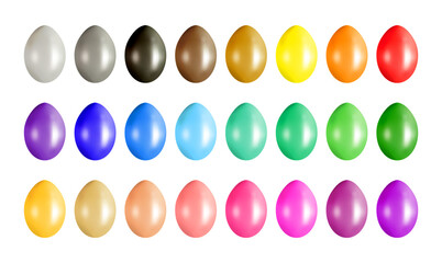 Set of colorful Easter eggs.
