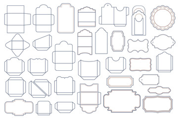 Junk journal card template, dieline and structure, bundle.