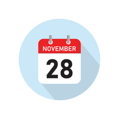 November 28 Concept Design. Vector Illustration.	